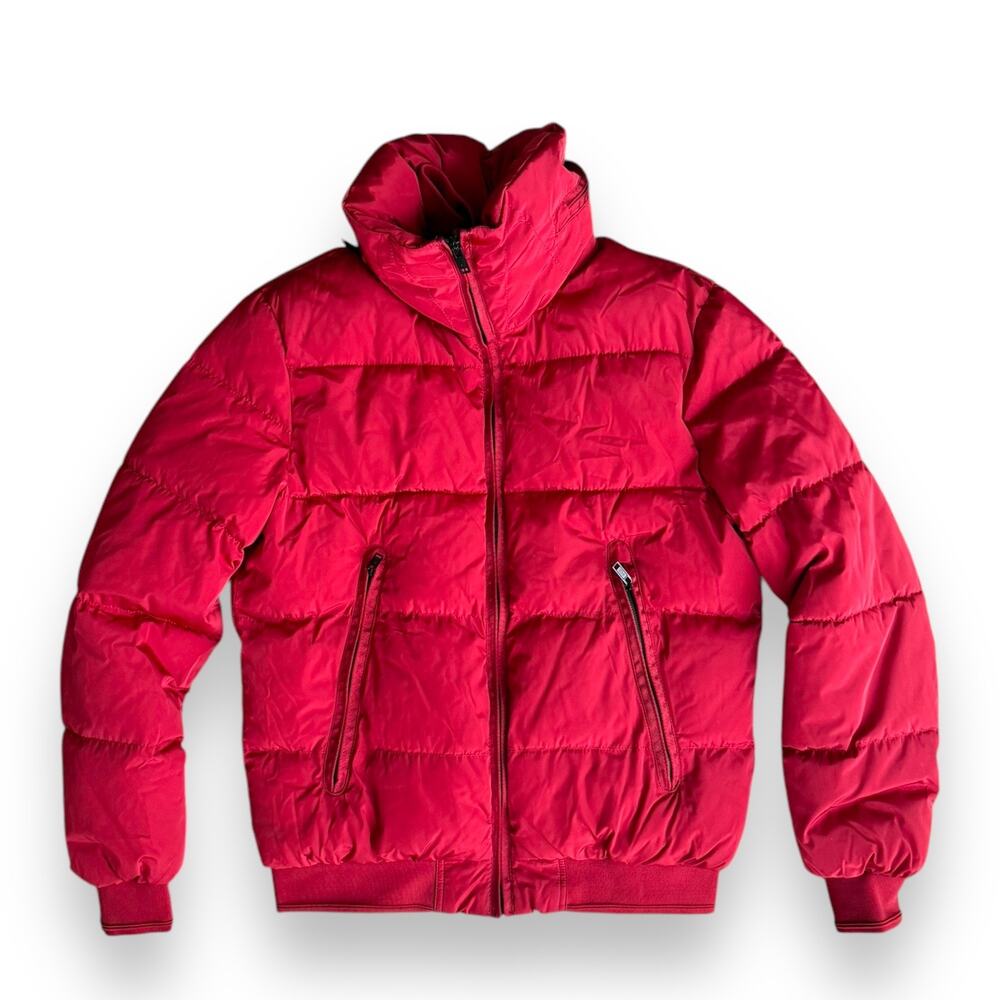 Zara Men’s Red Puffer Coat - Size L